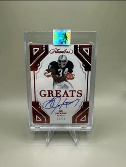 BO JACKSON - 2023 Panini FLAWLESS /15 On Card Auto Ruby Greats