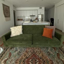 green velvet joybird couch