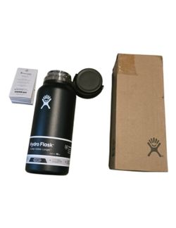 Hydro Flask 32oz Wide Mouth Water Bottle with Flex Cap Black