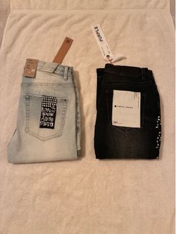 Purple rhinestone & Ksubi jeans