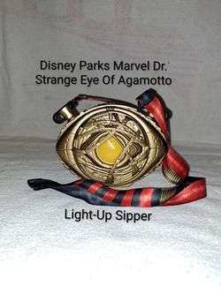 New Disney Parks Marvel Dr. Strange Eye Of Agamotto Light-up Sipper With Lanyard
