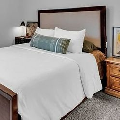 Queen Bed Frame And Night Stand 