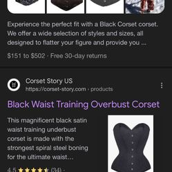 Corset Story, Black Corset N One Red N Black 