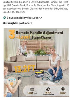 Handheld steam cleaner