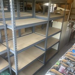 Metal garage shelving