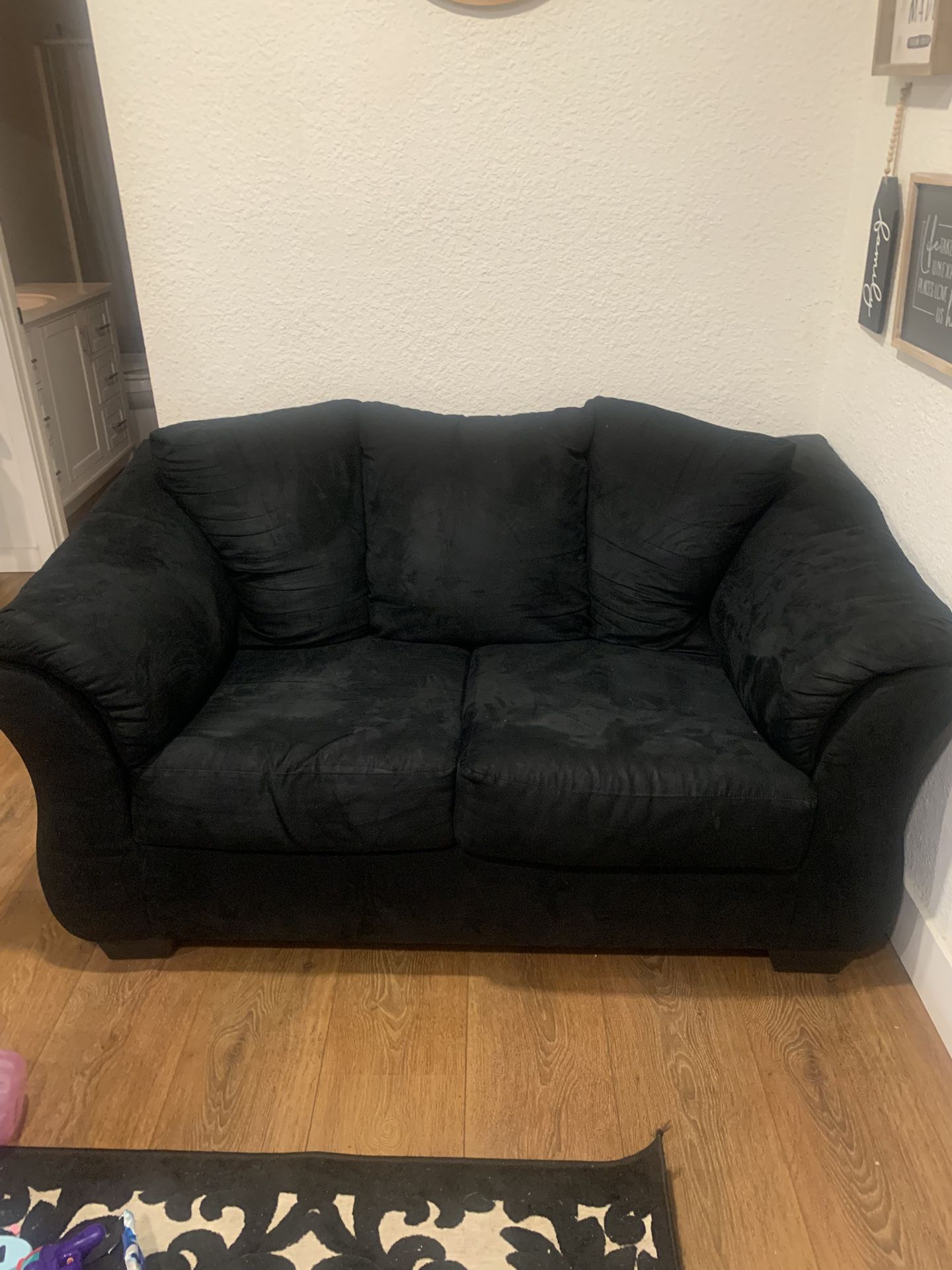 Black Love Seat Couch