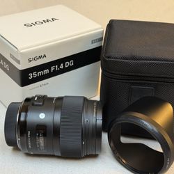 Mint Sigma Art 35mm for Nikon F