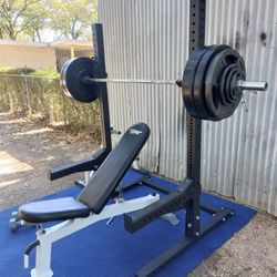 Titan Fitness Squat rack / gym / gymnasio / Olympic Weight Plates / pesas / bench press / Power Rack / Fitness