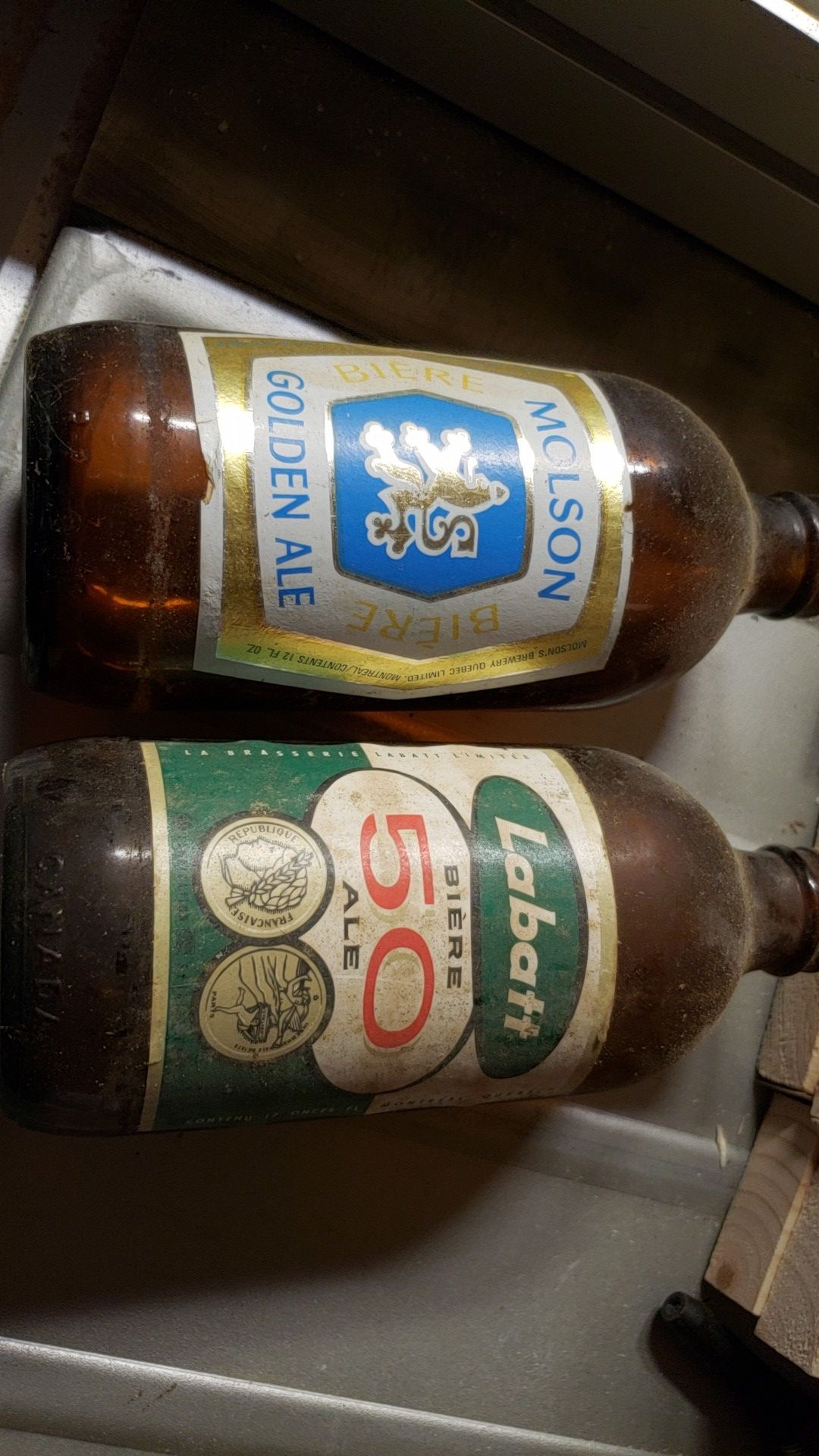 Vintage Canadian beer bottles