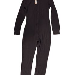 SKIMS Size XL Waffle Knit Onesie Brown Dark Chocolate Loungewear Jumpsuit NWT