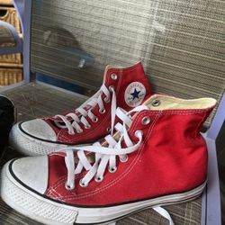 Red High Top Converse 