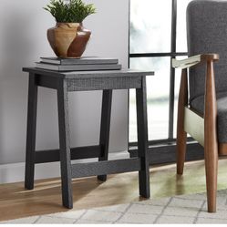 Mainstays Small Square Wood Side Table, Black Finish