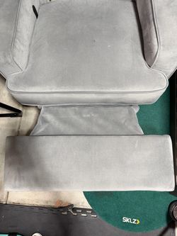 Swivel gliding recliner in gray