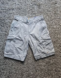 CARHARTT Force MEN'S BEIGE Cargo workwear cotton Shorts size 30