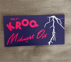 KROQ Midnight Oil Vintage Sticker