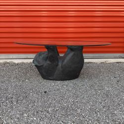Vintage Sculptural Black Bear Coffee Table