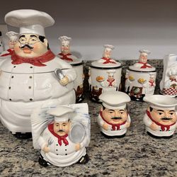 Chef Porcelain Kitchen Decor / Utensils