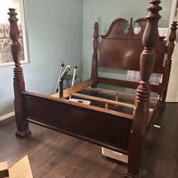 Poster bed frame solid wood