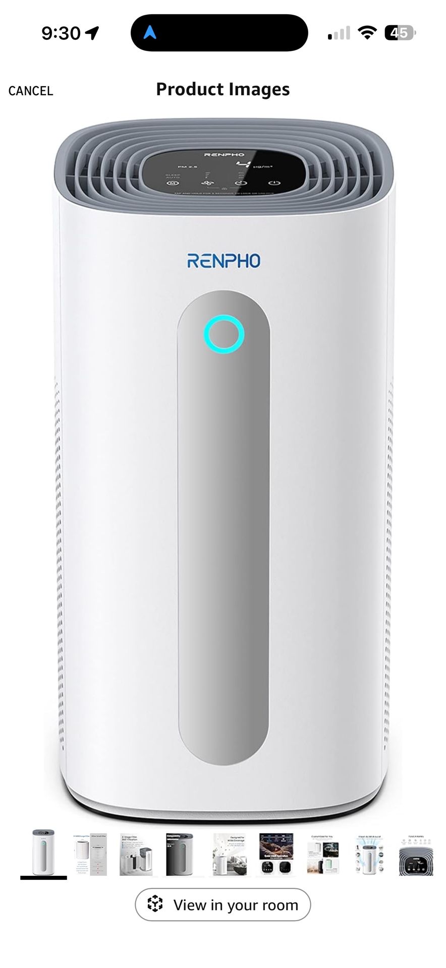 Large Room Air Purifier with dent! BRAND NEW FILTER