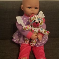 Baby Doll with Teddy Bear New