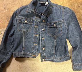 Bill Blass blue denim jacket size medium