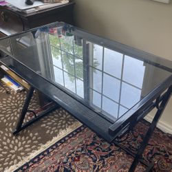 Glass Top Computer Desk/ Moving Sale