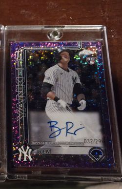 2025 Topps Chrome Ben Rice Purple Speckle Rookie Auto /299