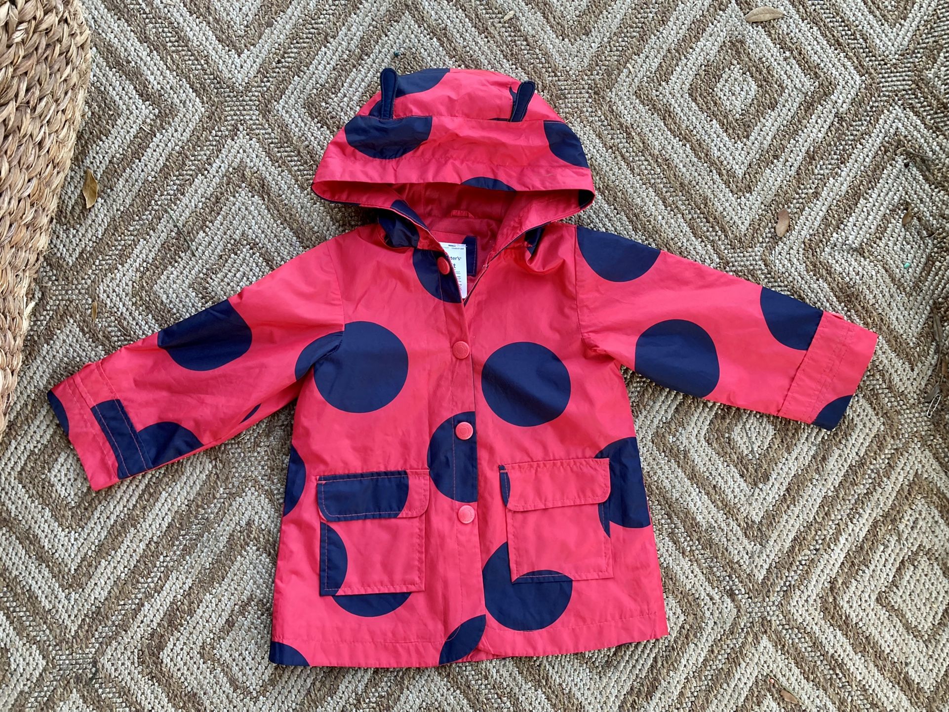 Carter’s Lady Bug Fleece Lined Toddler Raincoat Jacket