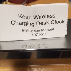 New And Never Used Keen Wireless Charging Desk Clock