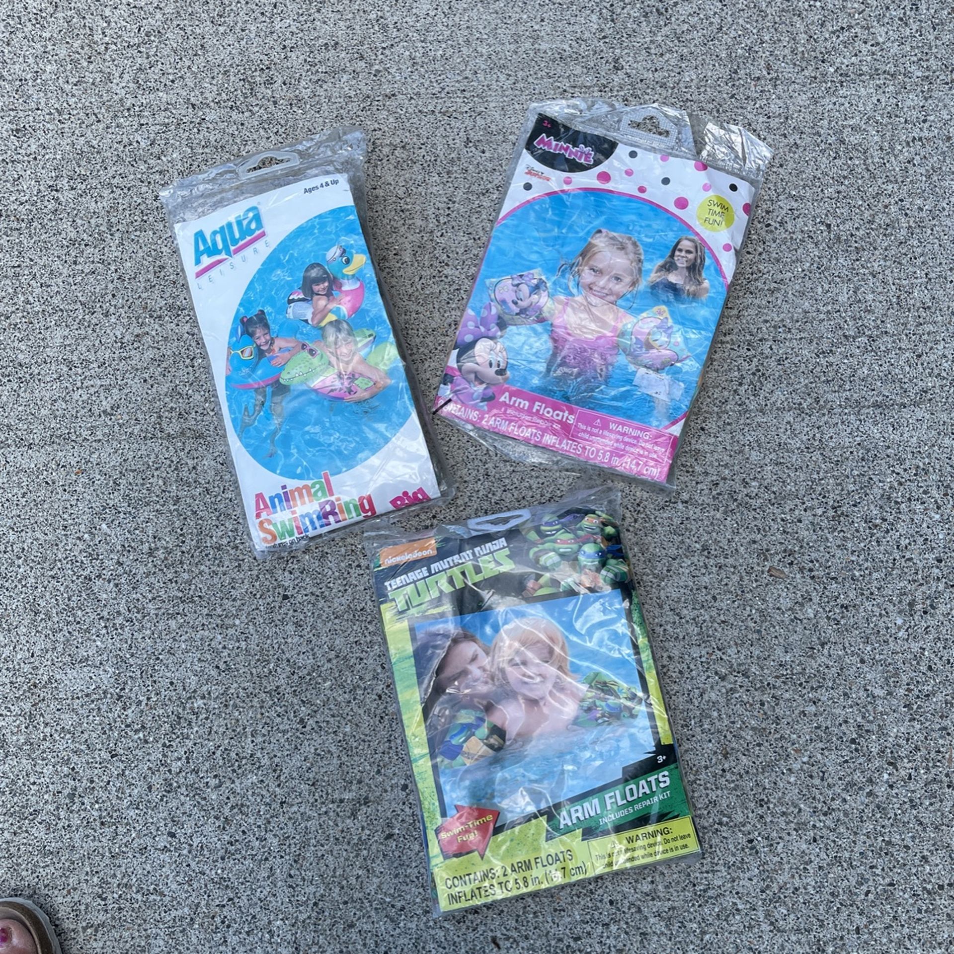 Arm Floats And Animal Swimming Ring Brand New Sets