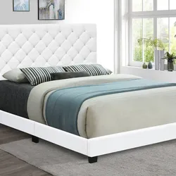 QUEEN VELVET PLATFORM BED NEW IN BOX