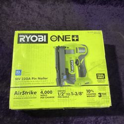 🧰🛠RYOBI ONE+ 18V Cordless Airstrike 23-Gauge Pin Nailer-NEW!(Tool Only)-$95!🧰🛠