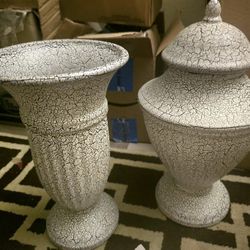 Vintage Haeger Pottery Urn with Cover & Northern Haeger Potts Vase – Collectible Ceramic Pieces