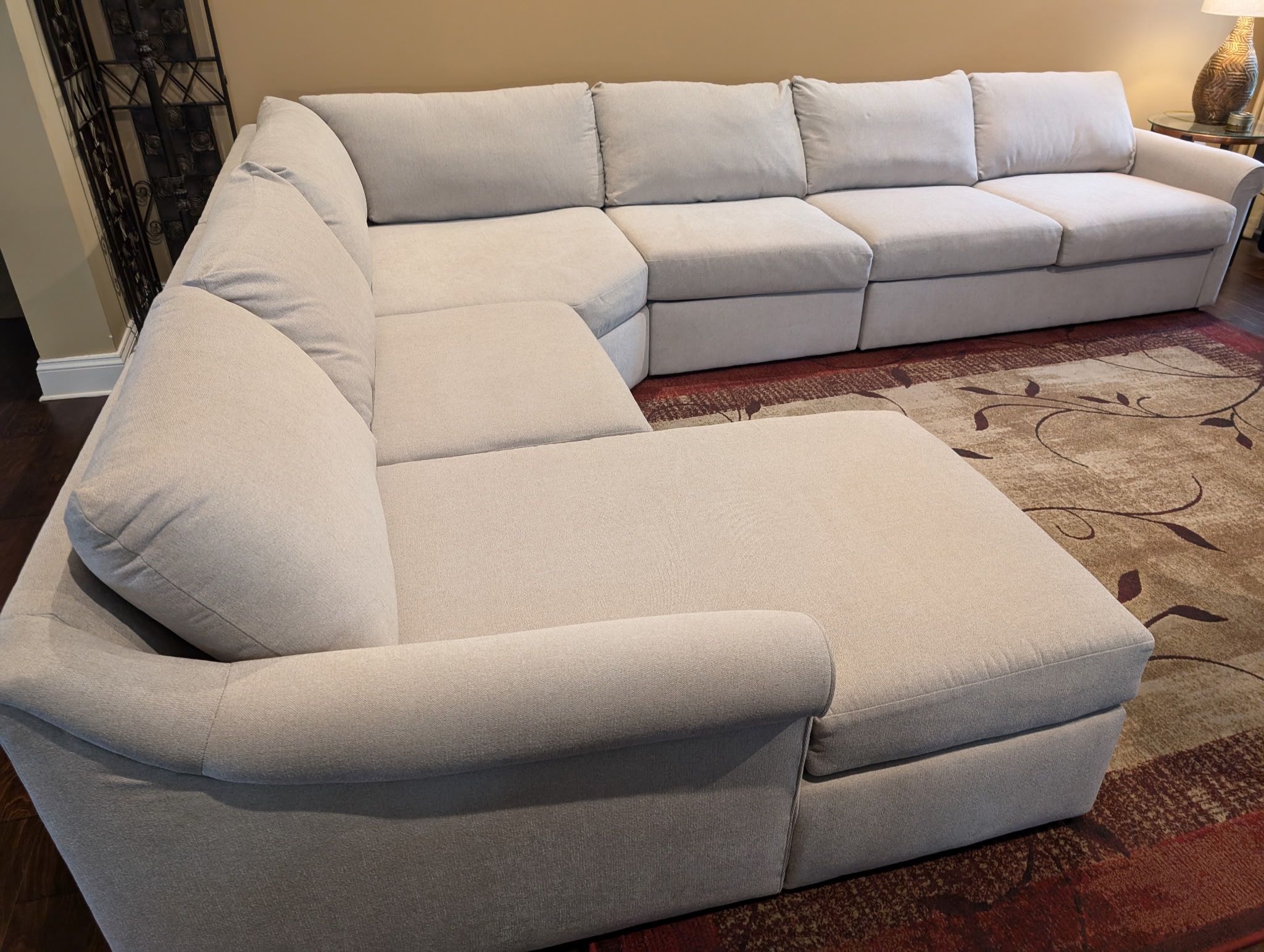 5 Piece Linen Sectional