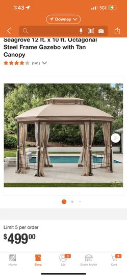 Brand New 12ft x 10ft Octagonal Steel Frame Gazebo