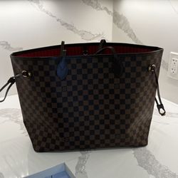 Louis Vuitton Neverfull NM Damier Ebene GM Canvas Tote Bag