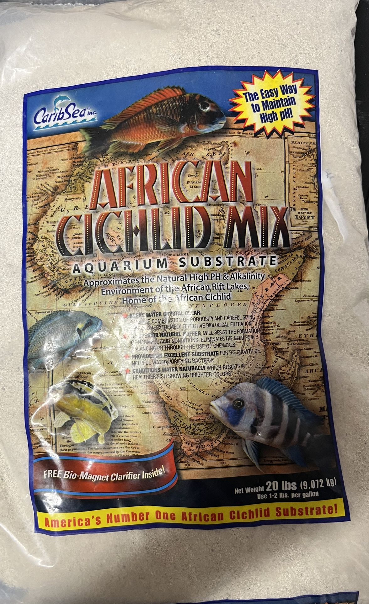 African Cichlid Mix for Aquarium 20-Pound  Carib Sea ACS00220 