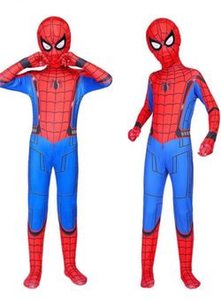 New Spider-Man Full Body Costume Jumpsuit with Mask Size: 100 (3T)