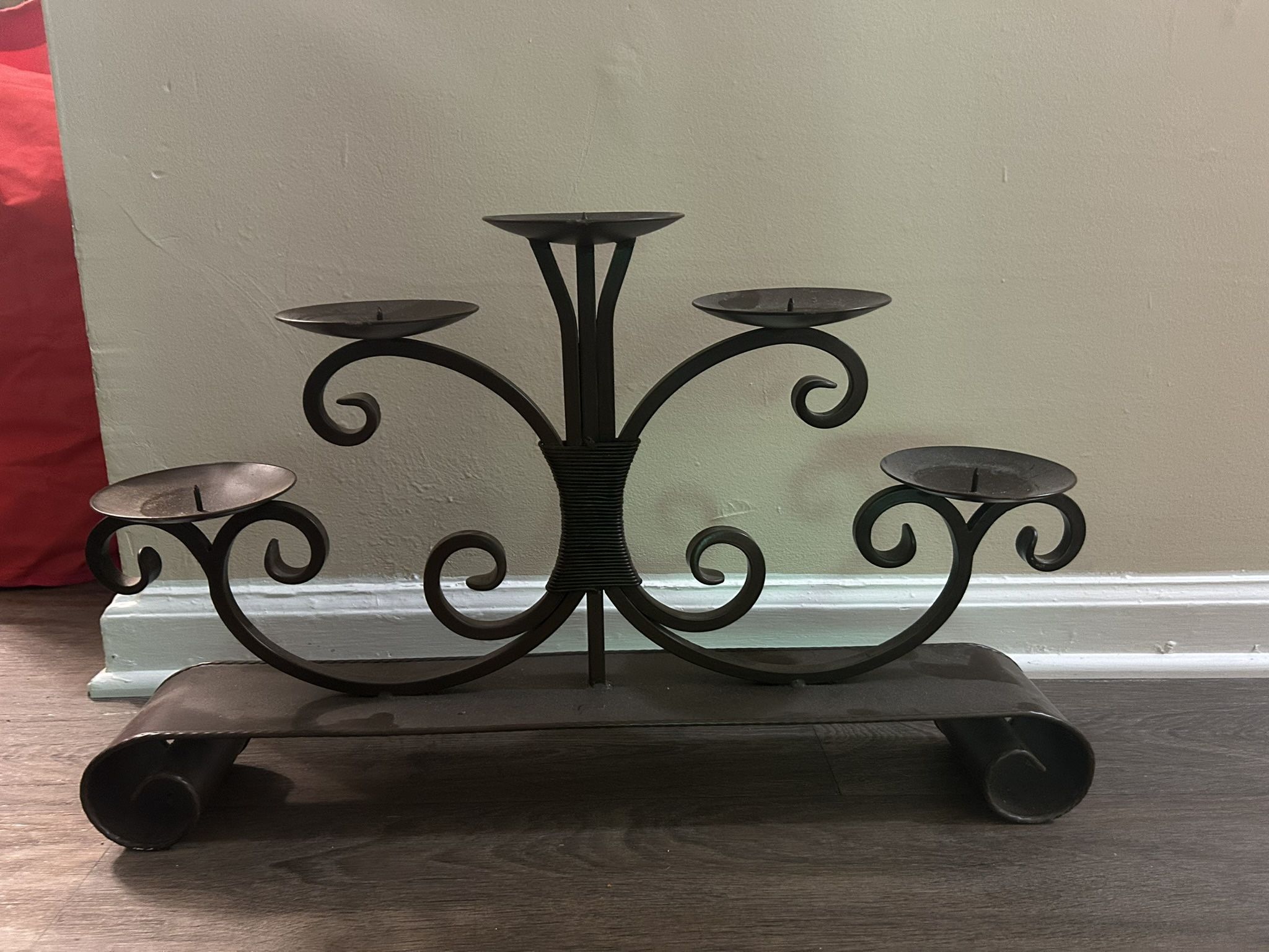 Wrought iron 4 Candle Holder