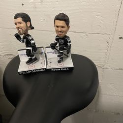 Kevin fiala and phillip danault Vintage Los Angeles Kings Children’s Hospital mini collectors bobble heads