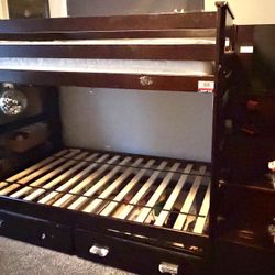 Twin Over Twin Bunk Bed With Stairs