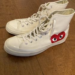 CDG Converse High Tops Size 8 Mens