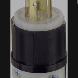 Leviton 2711 30 Amp, 125/250 Volt, NEMA L14-30P, 3P, 4W, Locking Plug, Industrial Grade, Grounding - Black-White