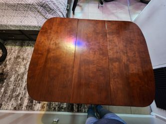 Antique Solid Wood Drop Leaf Table