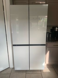 Samsung 4 Door Flex Bespoke Refrigerator Panels - White Glass