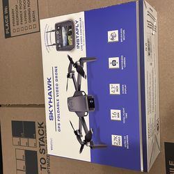 Skyhawk GPS foldable video Drone…brand new still sealed inbox