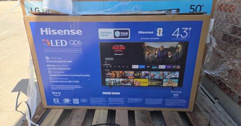 43QD6 43” Hisense smart 4k Qled tv