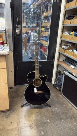 Dean performer e c k black acoustic electric guitar