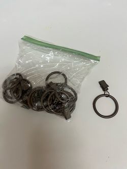 Bronze Metal Curtain Rings with Clips