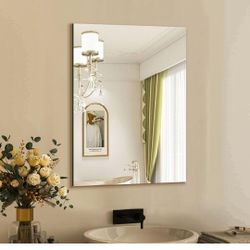 Mirrorons Bathroom Mirror 20"x 28", Bathroom Mirrors for Vanity, Bathroom Wall Mirror with Frameless Polished Edge for Bedroom, Living Room, Entryway,